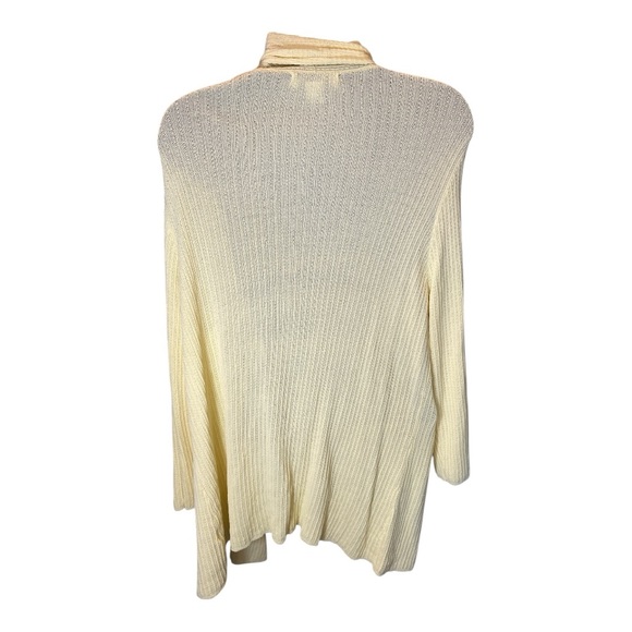 Coldwater Creek Oversized L Yellow Open-Front Women's Sweater - Picture 6 of 6